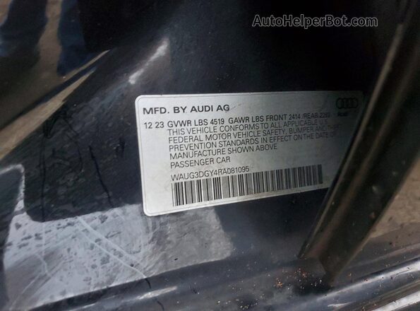 WAUG3DGY4RA081095 2024 AUDI S3 Черный Вид подкапотного пространства