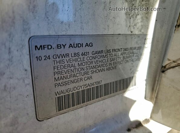 WAUGUDGY7SA047087 2025 AUDI OTHER Белый Вид подкапотного пространства