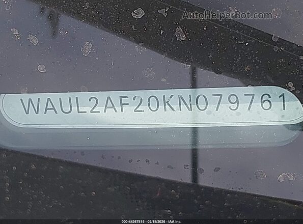 WAUL2AF20KN079761 2019 AUDI OTHER Черный 