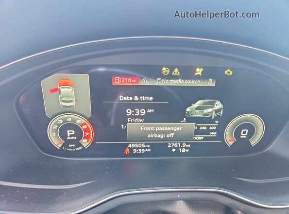 WAUP4AF51MA034781 2021 AUDI S5 Серый Вид щитка приборов