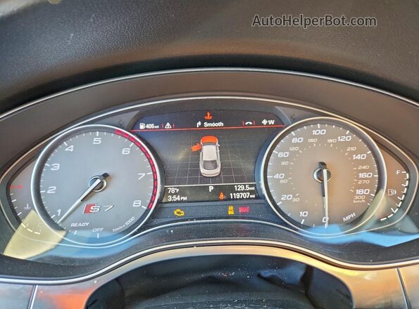 WAUW2AFC2GN064515 2016 AUDI S7 Black Вид щитка приладів