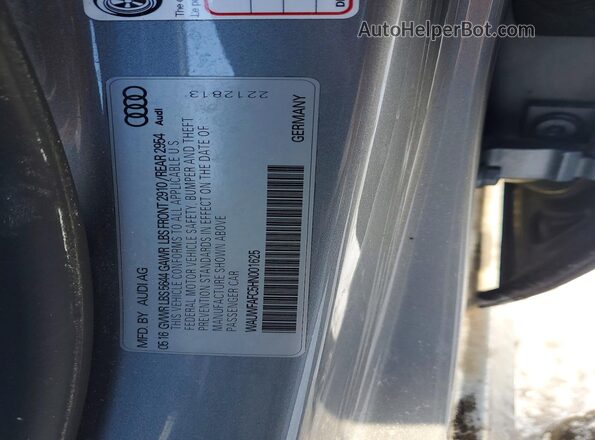 WAUWFAFC5HN001625 2017 AUDI S7 Серый Вид подкапотного пространства