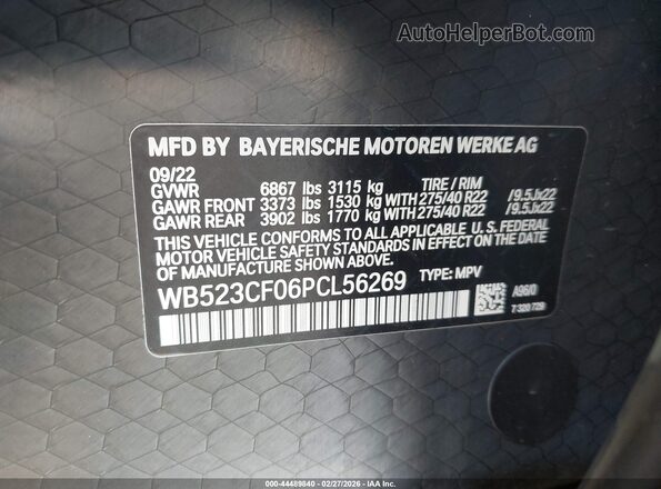 WB523CF06PCL56269 2023 BMW IX White ძრავის განყოფილების ხედი