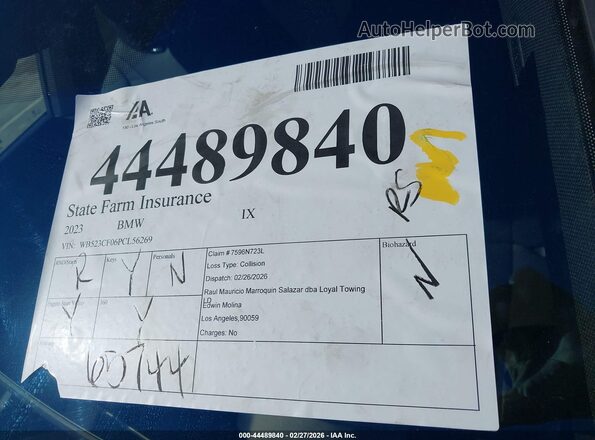 WB523CF06PCL56269 2023 BMW IX White 