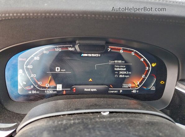 WBA13BK0XMCG44193 2021 BMW M5 Black Вид щитка приладів