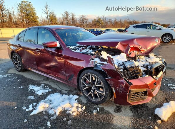WBA13BK0XMCH20091 2021 BMW M5 Maroon Przód prawy