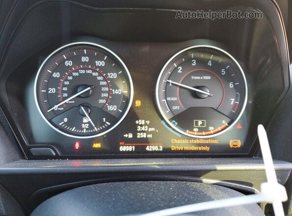 WBA1J7C55GV359565 2016 BMW M2 Синий Вид щитка приборов