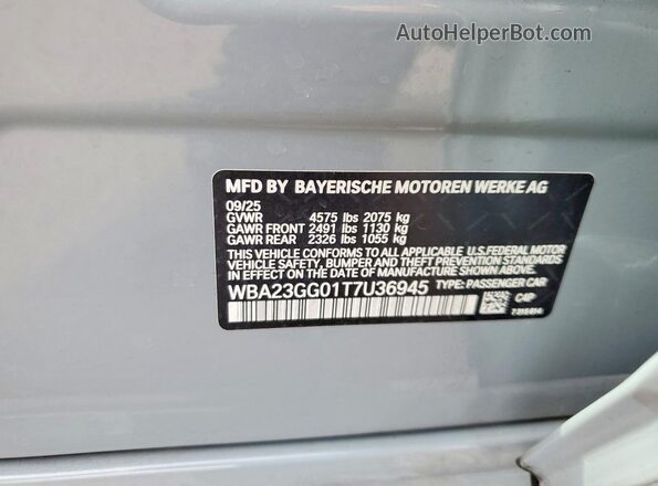 WBA23GG01T7U36945 2026 BMW OTHER Gray ძრავის განყოფილების ხედი