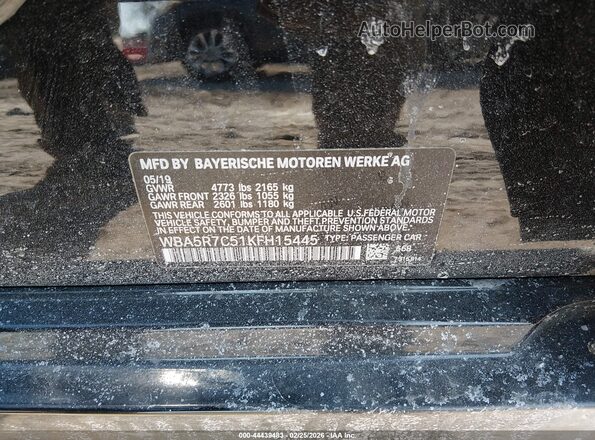 WBA5R7C51KFH15445 2019 BMW OTHER Black ძრავის განყოფილების ხედი