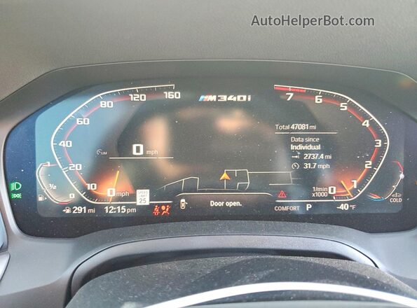 WBA5U7C09LFH15309 2020 BMW M3 Белый Вид щитка приборов