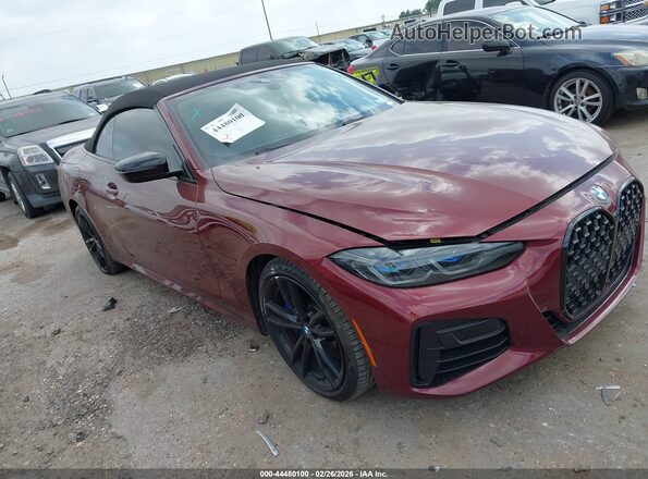 WBA63AT08NCJ51917 2022 BMW M4 Бордовый Передняя правая четверть