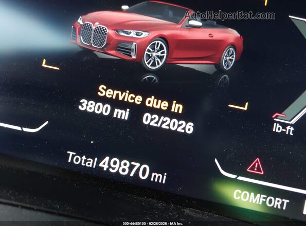 WBA63AT08NCJ51917 2022 BMW M4 Бордовый Вид задних сидений