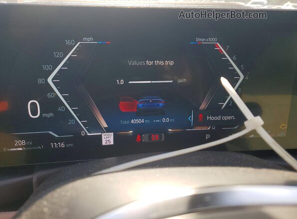 WBA63AT09RCP78115 2024 BMW M4 Blue Вид щитка приладів