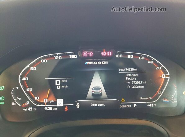 WBA63AW04PFN29583 2023 BMW M4 Серый Вид щитка приборов
