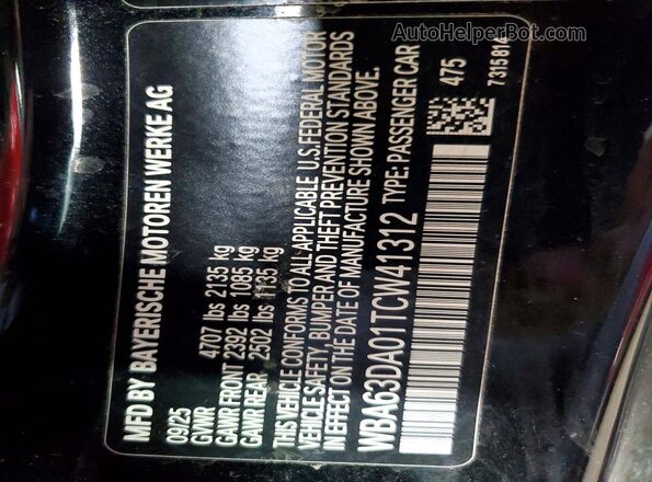 WBA63DA01TCW41312 2026 BMW OTHER Black Vista del compartimento del motor