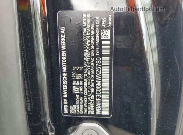 WBAHF3C06MWX25780 2021 BMW Z4 Черный Вид подкапотного пространства