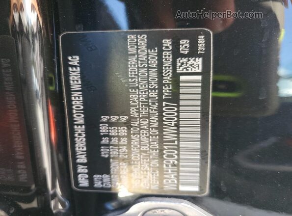 WBAHF9C01LWW40007 2020 BMW Z4 Черный Вид подкапотного пространства