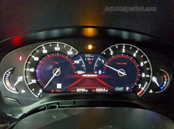 WBAJB9C54JB036545 2018 BMW M5 Gray Սարքավորումների վահանակի տեսք