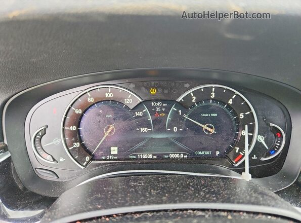 WBAJE7C59KWW09560 2019 BMW OTHER White ხელსაწყოთა პანელის ხედი