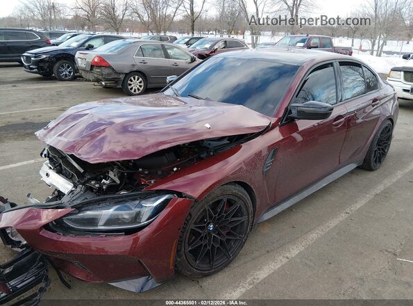 WBS13HJ02SFT95915 2025 BMW M3 Red Vista tres cuartos delantera izquierda