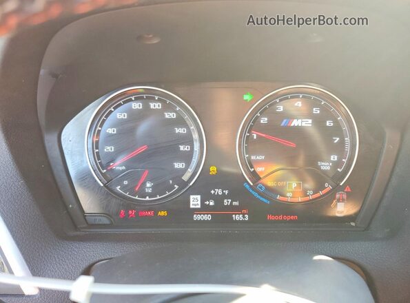 WBS2U7C0XL7D74480 2020 BMW M2 Белый Вид щитка приборов