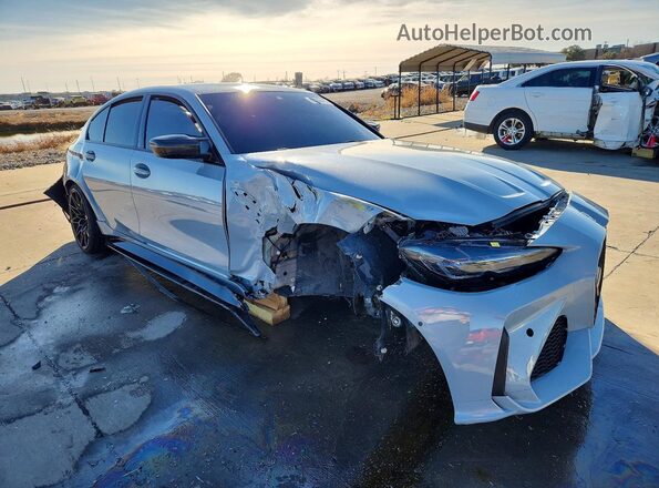WBS33AY08PFR25155 2023 BMW M3 Серый Передняя правая четверть