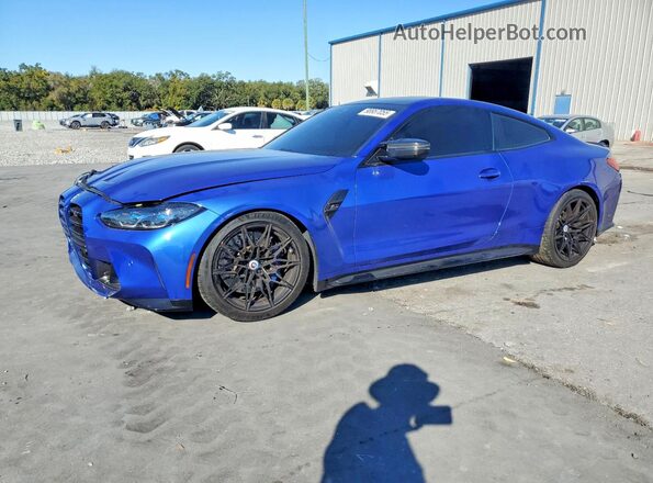 WBS33AZ01PCM12653 2023 BMW M4 Синий Передняя левая четверть
