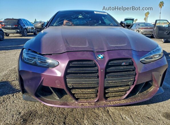 WBS33AZ02RCN79431 2024 BMW M4 Purple წინა ხედი