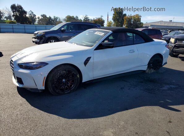 WBS33BA02RCP24436 2024 BMW M4 White Առջևի ձախ երեք քառորդ տեսարան