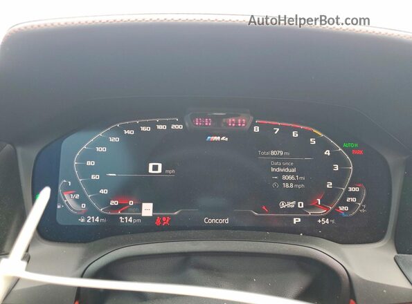WBS33BA04PCL22253 2023 BMW M4 White Vista del cuadro de instrumentos