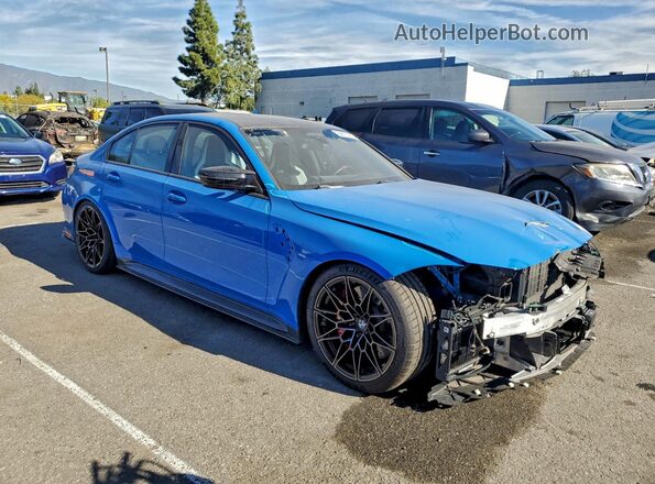 WBS33HJ07SFU28948 2025 BMW M3 Синий Передняя правая четверть