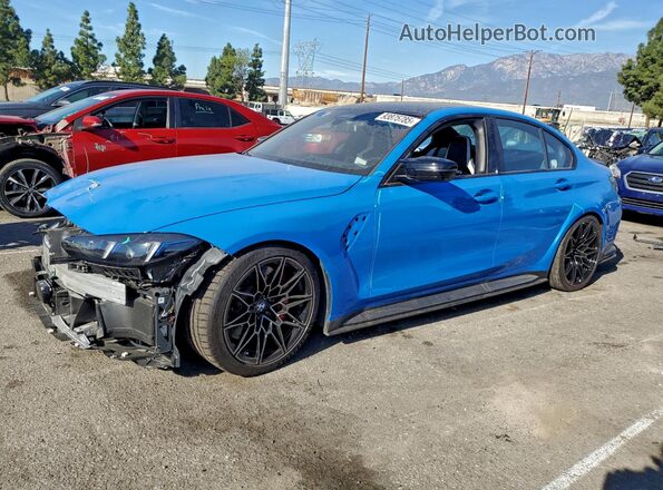 WBS33HJ07SFU28948 2025 BMW M3 Синий Передняя левая четверть