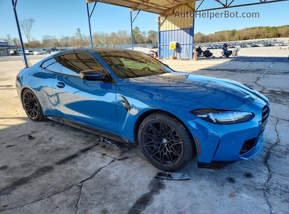 WBS33HK08SCU35293 2025 BMW M4 Синий Передняя правая четверть