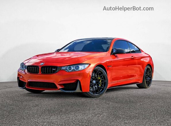 WBS3R9C51GK708487 2016 BMW M4 Оранжевый Задняя правая четверть