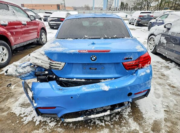 WBS3U9C50GP969045 2016 BMW M4 Синий Вид сзади