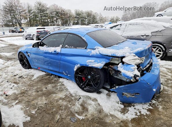 WBS3U9C50GP969045 2016 BMW M4 Синий Задняя левая четверть