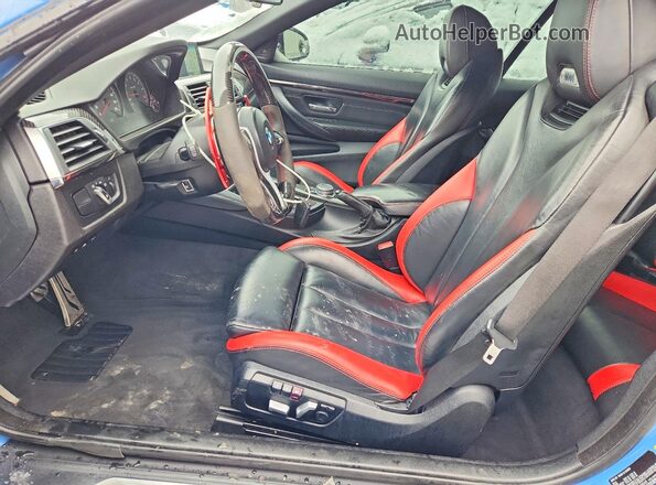 WBS3U9C50GP969045 2016 BMW M4 Синий Вид салона спереди