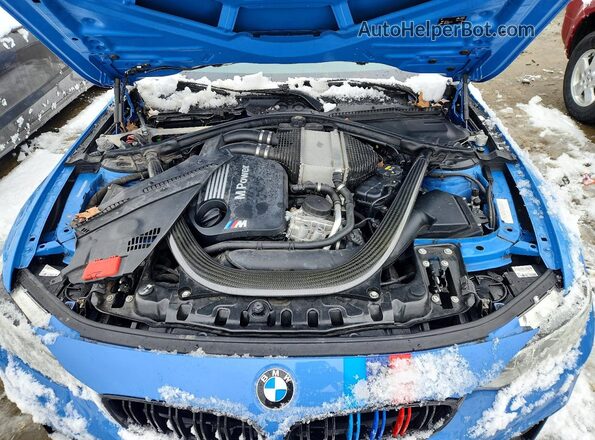 WBS3U9C50GP969045 2016 BMW M4 Синий Вид задней части салона