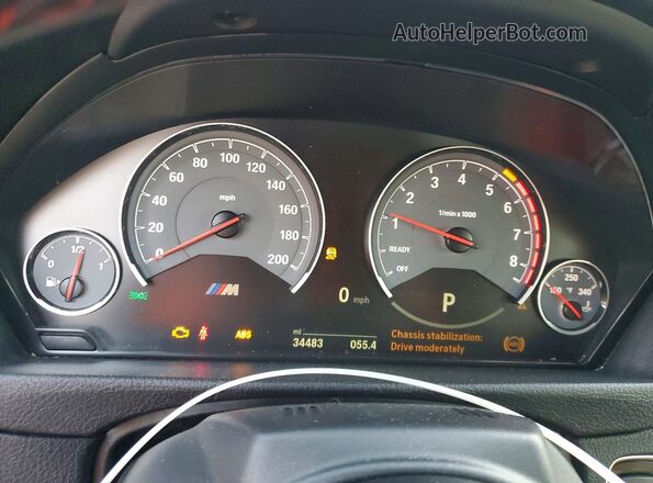 WBS3U9C55HP970595 2017 BMW M4 Black Vista del cuadro de instrumentos