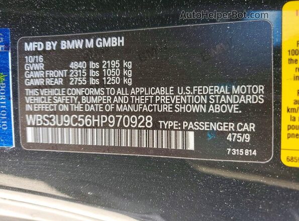WBS3U9C56HP970928 2017 BMW M4 Черный Вид подкапотного пространства