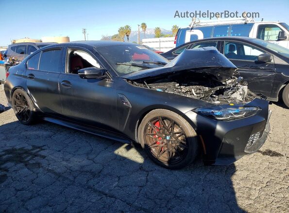 WBS43AY05RFS14505 2024 BMW M3 Black Передня права чверть
