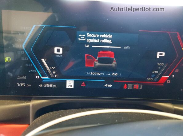 WBS43AY06PFR29631 2023 BMW M3 Gray Вид щитка приладів