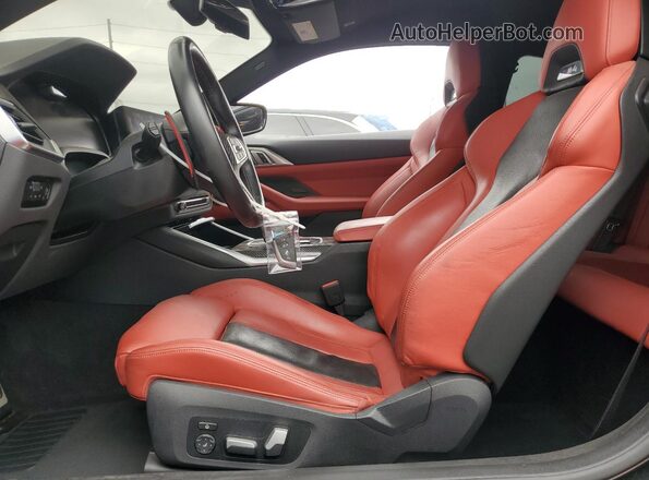 WBS43AZ02PCL58509 2023 BMW M4 Black Вид салону спереду