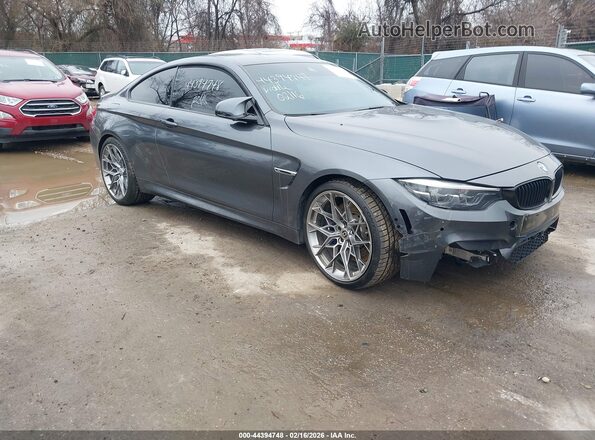 WBS4Y9C50JAC87675 2018 BMW M4 Серый Передняя правая четверть