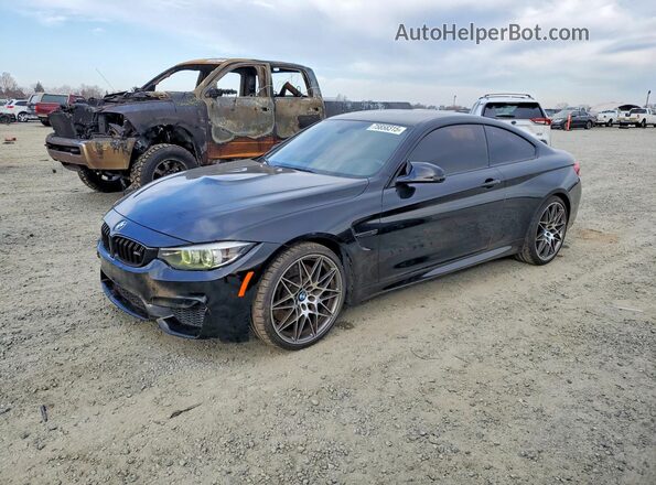 WBS4Y9C5XJAC86775 2018 BMW M4 Черный Передняя левая четверть