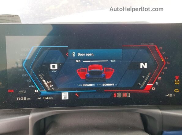 WBS53AY09RFR65899 2024 BMW M3 Blue Vista del cuadro de instrumentos