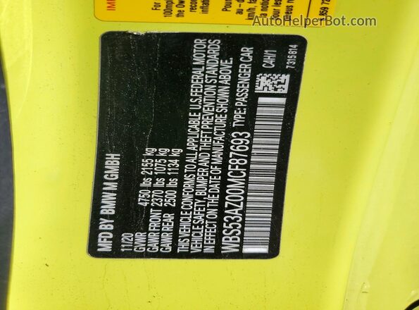WBS53AZ00MCF87693 2021 BMW MOTORRAD M4 Green Widok komory silnika