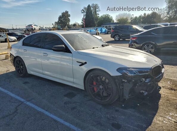 WBS83CH01NCJ40475 2022 BMW M5 Белый Передняя правая четверть