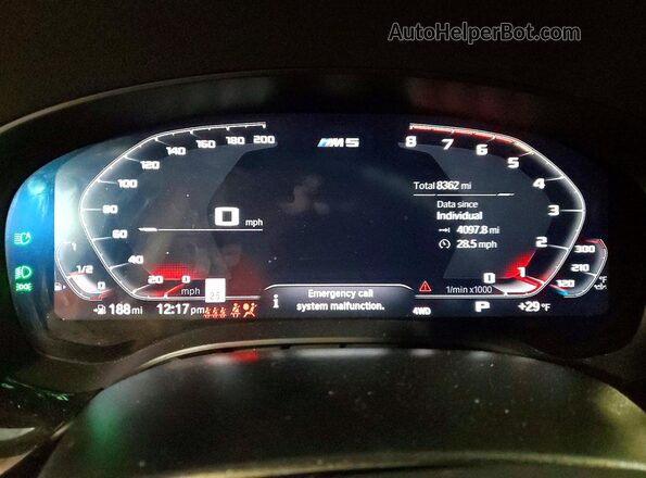 WBS83CH03PCL49056 2023 BMW M5 Белый Вид щитка приборов