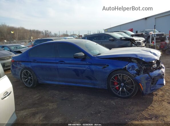 WBS83CH06PCL40075 2023 BMW M5 Синий Вид задней части салона